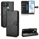For Realme C21Y Honeycomb Dot Texture Leather Phone Case(Black)