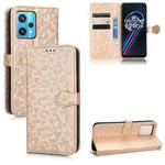 For Realme 9 4G / 9 Pro+ Honeycomb Dot Texture Leather Phone Case(Gold)