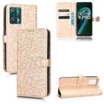 For Realme 9 5G / 9 Pro / Q5 Honeycomb Dot Texture Leather Phone Case(Gold)