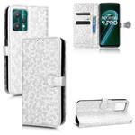 For Realme 9 5G / 9 Pro / Q5 Honeycomb Dot Texture Leather Phone Case(Silver)