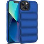 For iPhone 14 Plus Eiderdown Airbag Shockproof Phone Case(Blue)