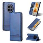 For Huawei Mate 50 / Mate 50E AZNS Magnetic Calf Texture Flip Leather Phone Case(Dark Blue)