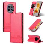 For Huawei Mate 50 / Mate 50E AZNS Magnetic Calf Texture Flip Leather Phone Case(Red)