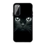 For Galaxy S20 Pattern Printing Embossment TPU Mobile Case(Whiskered cat)
