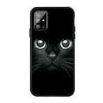 For Galaxy S20 Ultra Pattern Printing Embossment TPU Mobile Case(Whiskered cat)