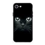 For iPhone SE 2022 / SE 2020 Pattern Printing Embossment TPU Mobile Case(Whiskered cat)