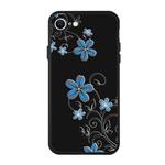 For iPhone SE 2022 / SE 2020 Pattern Printing Embossment TPU Mobile Case(Small orchid)