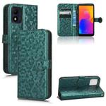 For Alcatel 1B 2022 Honeycomb Dot Texture Leather Phone Case(Green)
