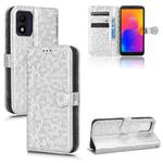 For Alcatel 1B 2022 Honeycomb Dot Texture Leather Phone Case(Silver)