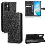 For Infinix Hot 12 Honeycomb Dot Texture Leather Phone Case(Black)