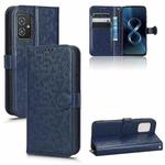 For Asus Zenfone 8 ZS590KS Honeycomb Dot Texture Leather Phone Case(Blue)