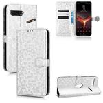 For Asus ROG Phone II ZS660KL Honeycomb Dot Texture Leather Phone Case(Silver)