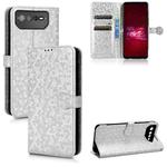 For Asus ROG Phone 6 Honeycomb Dot Texture Leather Phone Case(Silver)