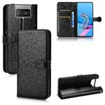 For Asus Zenfone 7 Honeycomb Dot Texture Leather Phone Case(Black)