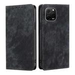 For Huawei nova Y61 RFID Anti-theft Brush Magnetic Leather Phone Case(Black)