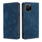 For Huawei nova Y61 RFID Anti-theft Brush Magnetic Leather Phone Case(Blue)