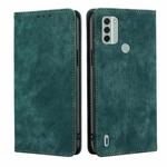 For Nokia C31 RFID Anti-theft Brush Magnetic Leather Phone Case(Green)