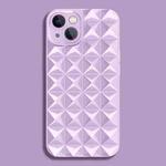 For iPhone 14 Plus Riveted Smooth TPU Phone Case with Lens Film(Purple)