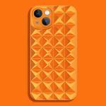 For iPhone 12 Riveted Smooth TPU Phone Case with Lens Film(Orange)