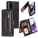 For Galaxy S20 Nine Card Zipper Bag Horizontal Flip Leather Case With Holder & Card Slots & Photo Frame & Wallet(Black)