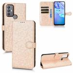 For TCL 30 SE Honeycomb Dot Texture Leather Phone Case(Gold)