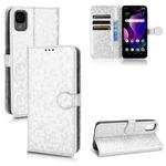 For TCL 30z T602DL Honeycomb Dot Texture Leather Phone Case(Silver)