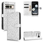 For Google Pixel 7 Pro Honeycomb Dot Texture Leather Phone Case(Silver)
