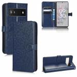 For Google Pixel 6a Honeycomb Dot Texture Leather Phone Case(Blue)