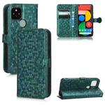 For Google Pixel 5 Honeycomb Dot Texture Leather Phone Case(Green)