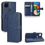 For Google Pixel 4a 5G Honeycomb Dot Texture Leather Phone Case(Blue)