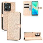 For vivo S15e 5G Honeycomb Dot Texture Leather Phone Case(Gold)