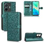 For vivo S15e 5G Honeycomb Dot Texture Leather Phone Case(Green)