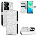 For vivo S15e 5G Honeycomb Dot Texture Leather Phone Case(Silver)