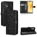 For vivo S12 Honeycomb Dot Texture Leather Phone Case(Black)