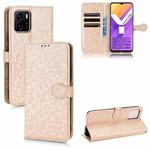 For vivo Y15s Honeycomb Dot Texture Leather Phone Case(Gold)