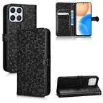 For Honor X8 Honeycomb Dot Texture Leather Phone Case(Black)