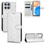 For Honor X8 Honeycomb Dot Texture Leather Phone Case(Silver)