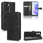 For Honor Play 40 Honeycomb Dot Texture Leather Phone Case(Black)
