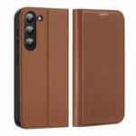 For Samsung Galaxy S23 5G DUX DUCIS Skin X2 Series Horizontal Flip Leather Phone Case(Brown)