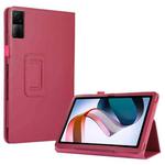 For Xiaomi Redmi Pad 10.61 Litchi Texture Leather Tablet Case with Holder(Rose Red)