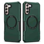 For Samsung Galaxy S21+ 5G MagSafe Shockproof Armor Phone Case(Dark Green)