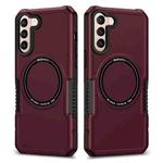 For Samsung Galaxy S22+ 5G MagSafe Shockproof Armor Phone Case(Wine Red)