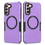 For Samsung Galaxy S22+ 5G MagSafe Shockproof Armor Phone Case(Purple)