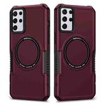 For Samsung Galaxy S23+ 5G MagSafe Shockproof Armor Phone Case(Wine Red)