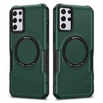 For Samsung Galaxy S23+ 5G MagSafe Shockproof Armor Phone Case(Dark Green)