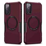 For Samsung Galaxy S20 FE MagSafe Shockproof Armor Phone Case(Wine Red)