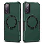 For Samsung Galaxy S20 FE MagSafe Shockproof Armor Phone Case(Dark Green)