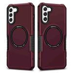 For Samsung Galaxy S22 5G MagSafe Shockproof Armor Phone Case(Wine Red)