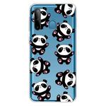 For Galaxy A11 / M11 Shockproof Painted Transparent TPU Protective Case(Hug Bear)