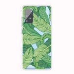 For Galaxy A91 / S10 Lite 2020 Shockproof Painted Transparent TPU Protective Case(Banana Leaf)